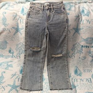 RSQ Light Blue Distressed Wide Leg Jeans Size 10